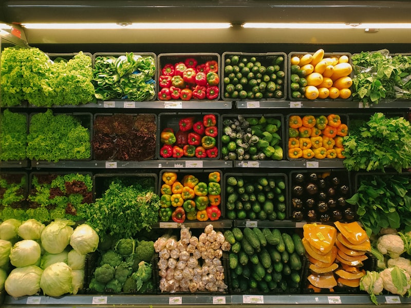 Fresh fruits and vegetables